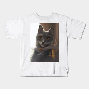 Mystic Mage cat: Purr Gwen Kids T-Shirt